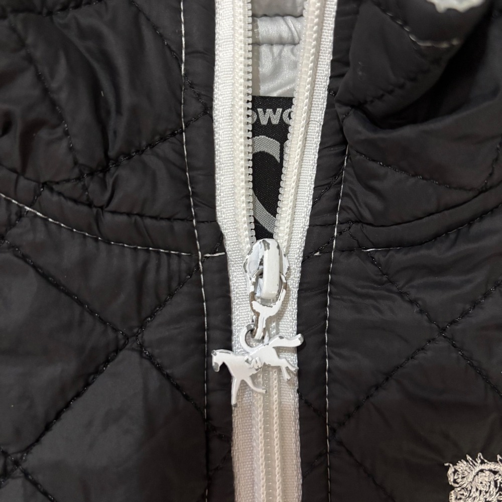 Cowgirl Hardware Kids Black Quilted Puffer Vest Horseshoe Rhinestone Size XS 5 - Picture 10 of 10